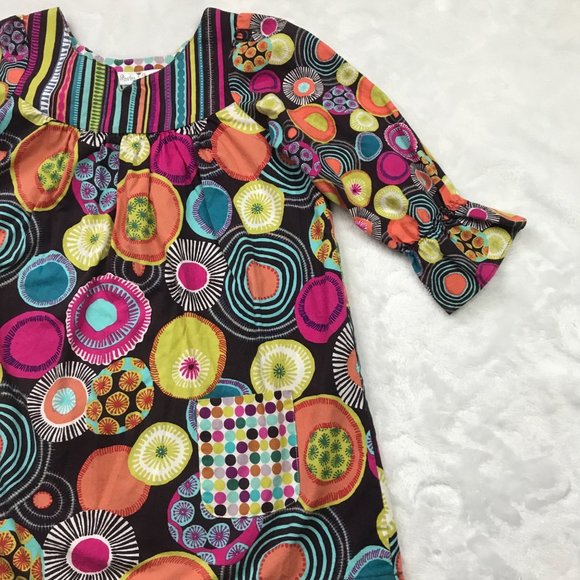 Baxter & Beatrice Multi Colored Abstract Shift Dress Mixed Print Girls Size 6 - Picture 8 of 10